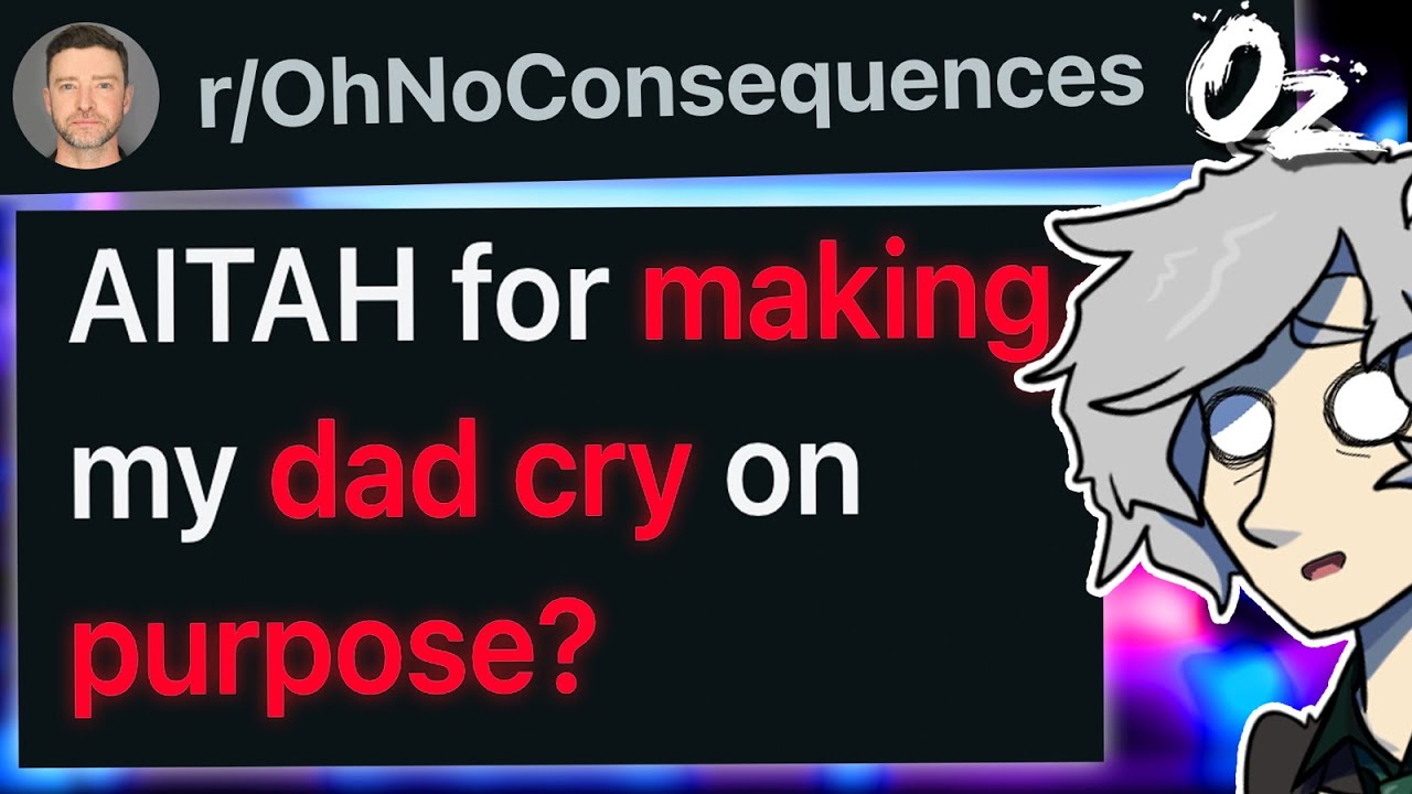 YouTube post by @Oz_ for Makeship. Caption reads: r/OhNoConsequences I Made My Dad Cry On Purpose....