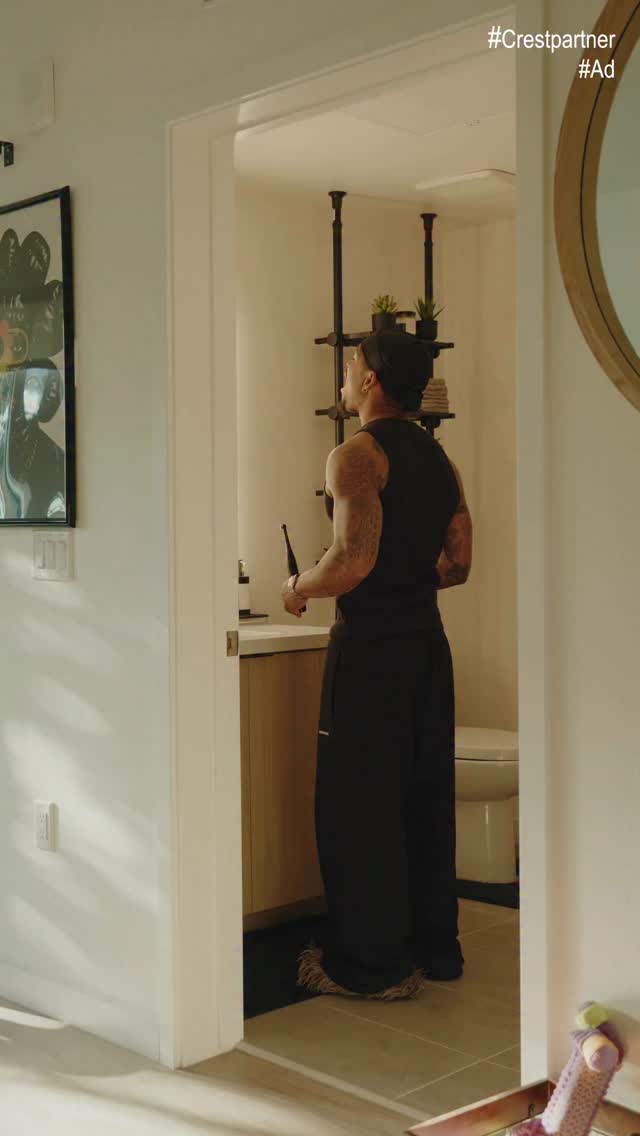 Instagram post by @iamdavidperkins for Crest. Caption reads: #crestpartner #Ad Date night non-negotiable with....