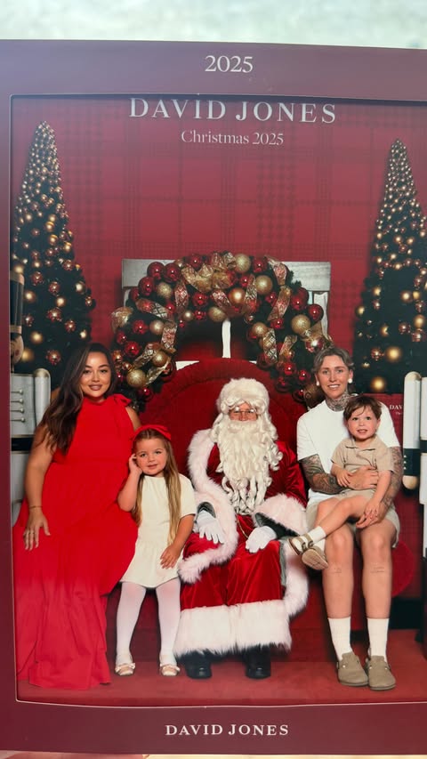 Instagram post by @two.brisbane.mamas for David Jones. Caption reads: @davidjonesstore makes Christmas dreams come true,....