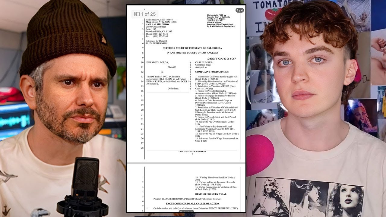 YouTube post by @AdamMcIntyre for AdamAndEve.com. Caption reads: Ethan (lawsuit) Klein.