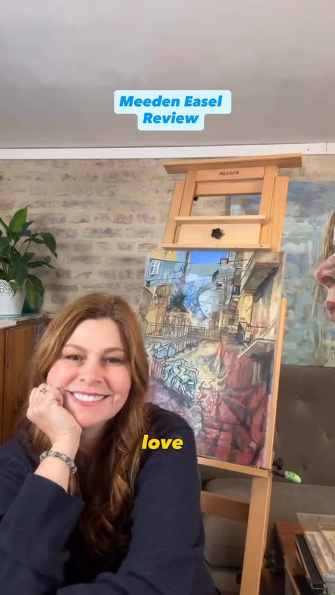 Instagram post by @bluelavaart for MEEDEN ART. Caption reads: One thing I immediately loved about the....