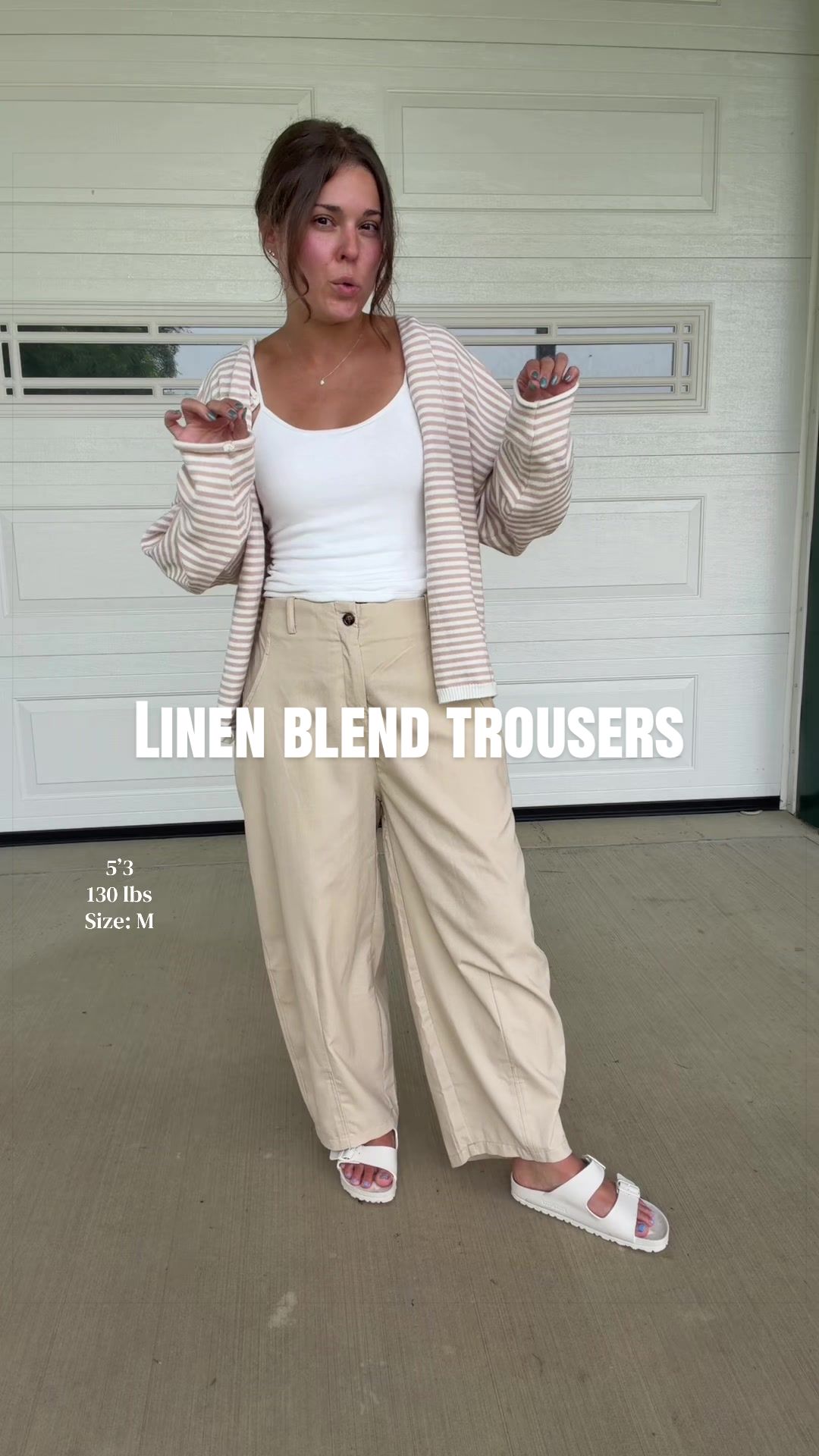 TikTok post by @mariamamaoftwo for TanmingFashion. Caption reads: [...] #teacheroutfit #trouserpants @TanmingFashion.