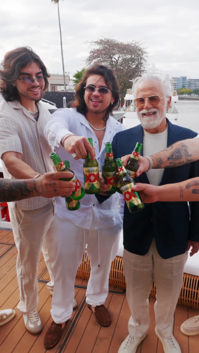 Instagram post by @fuerzaregida for Dos Equis. Caption reads: [...] interesting… but we know a guy. 🦾 @dosequis....