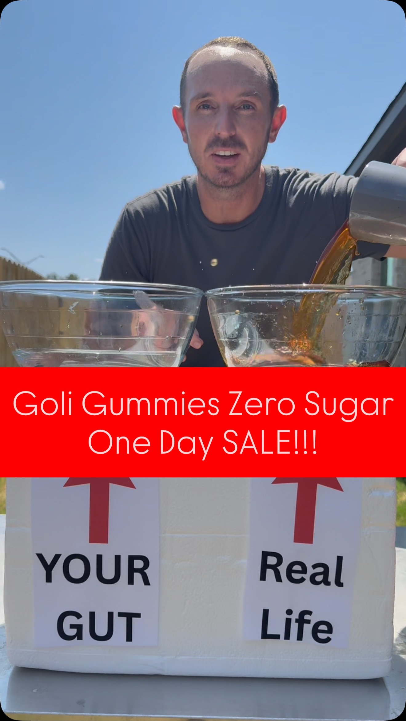Instagram post by @jeremylancetx for Goli. Caption reads: GOLI SALE! #ad ZERO SUGAR!! Grab your [...].