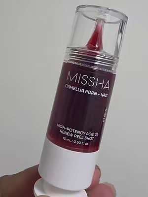 TikTok post by @rosebeautybuy for Missha. Caption reads: I have been using this MISSHA PDRN NAD Renewal....