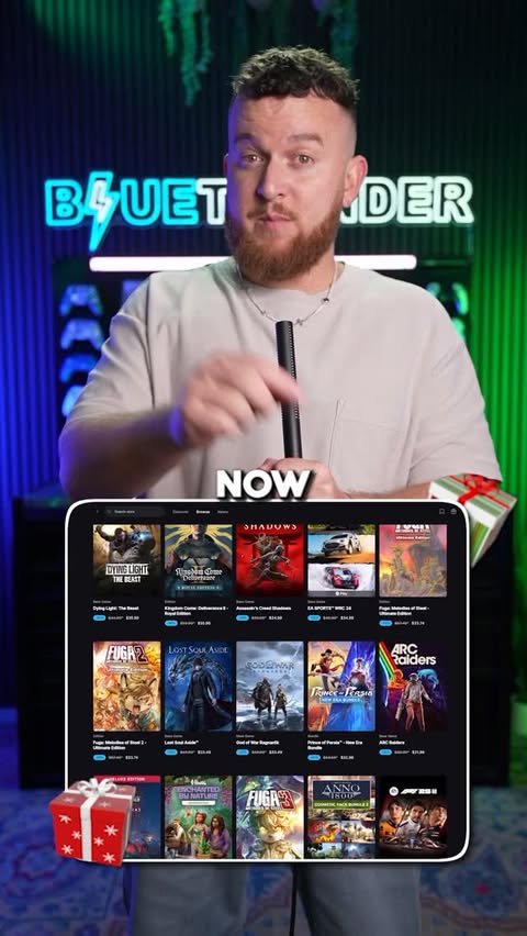 Instagram post by @blue_thundergaming for Epic Games. Caption reads: [...] day until January 1st! #EpicPartner....