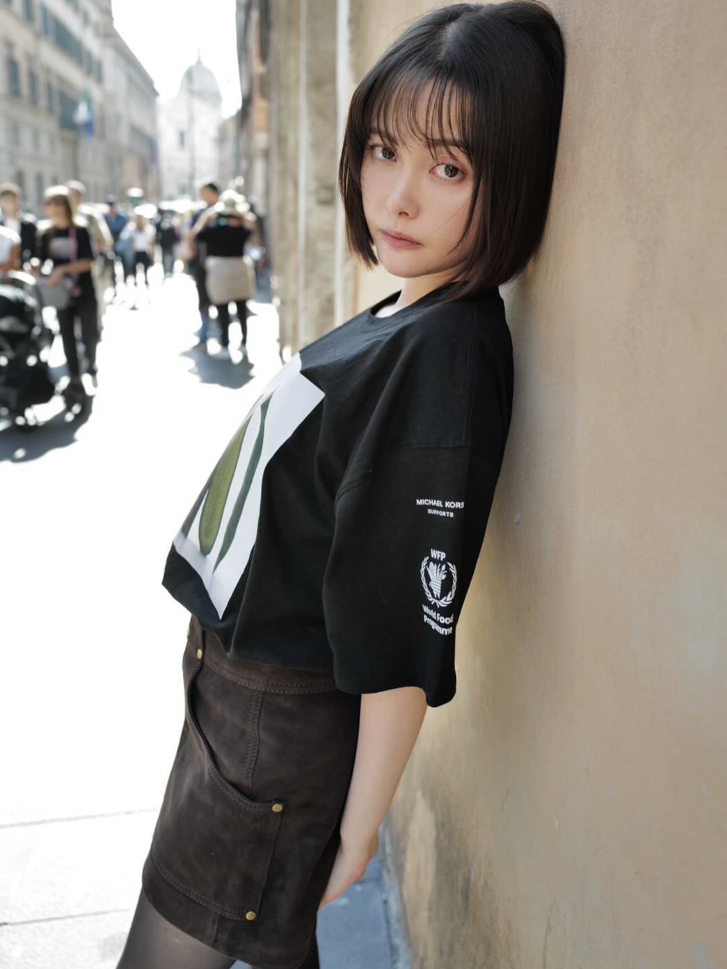 Instagram post by @tinapouty for Michael Kors. Caption reads: Golden hour in Roma with @michaelkors 

#PR....