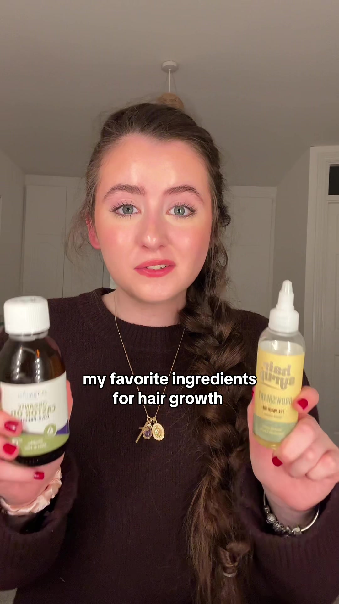 TikTok post by @aussie_wannabes for Hair Syrup. Caption reads: Rosemary + castor oil= 💆🏻‍♀️🫧📈@Hair Syrup @The....