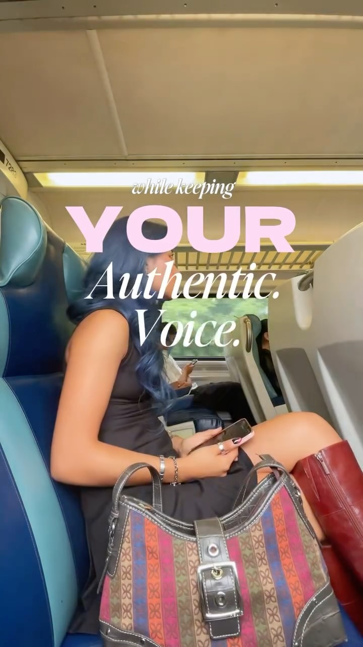 Instagram post by @gracenahx for Grammarly. Caption reads: Strong communication is a key part of adulting,....