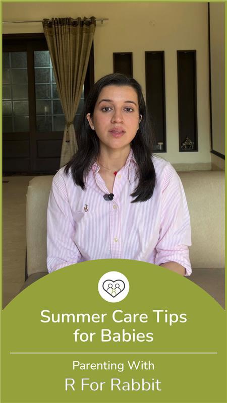 Instagram post by @sukhmanidiaries for R for Rabbit. Caption reads: Summer care for babies isn’t complicated — it’s....