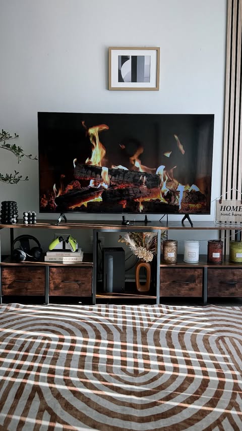 Instagram post by an influencer for Yitahome US. Caption reads: Modern Tv stand @yitahome.us....