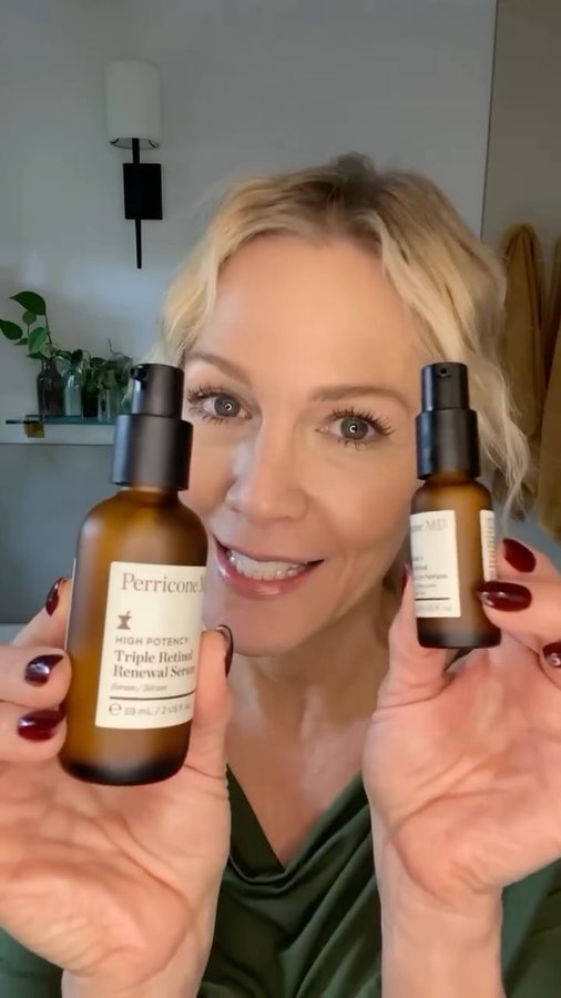 Instagram post by @jenniegarth for Perricone MD. Caption reads: I’m so excited to share the two new @perriconemd....