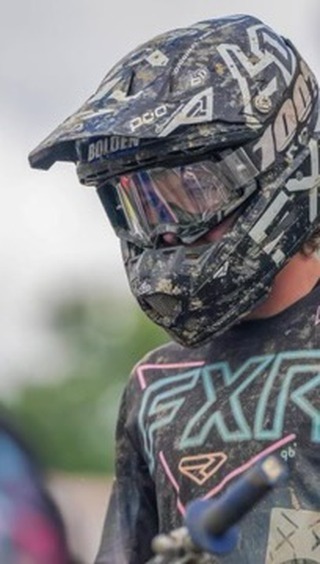 Instagram post by @cbolden202 for 6D Helmets. Caption reads: [...] @northridgeyamaha @gaerneusa @6dhelmets....