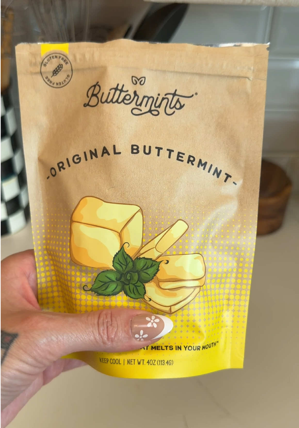 TikTok post by @loveitlala for Buttermints. Caption reads: [...] a good “melt in your mouth” candy!....