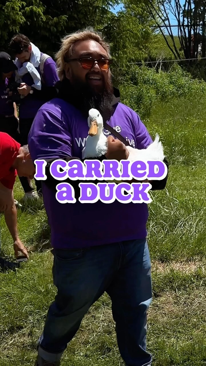 Instagram post by @itsclaveriia for TELUS. Caption reads: Did you know I carried a duck? ✨ Besides that,....
