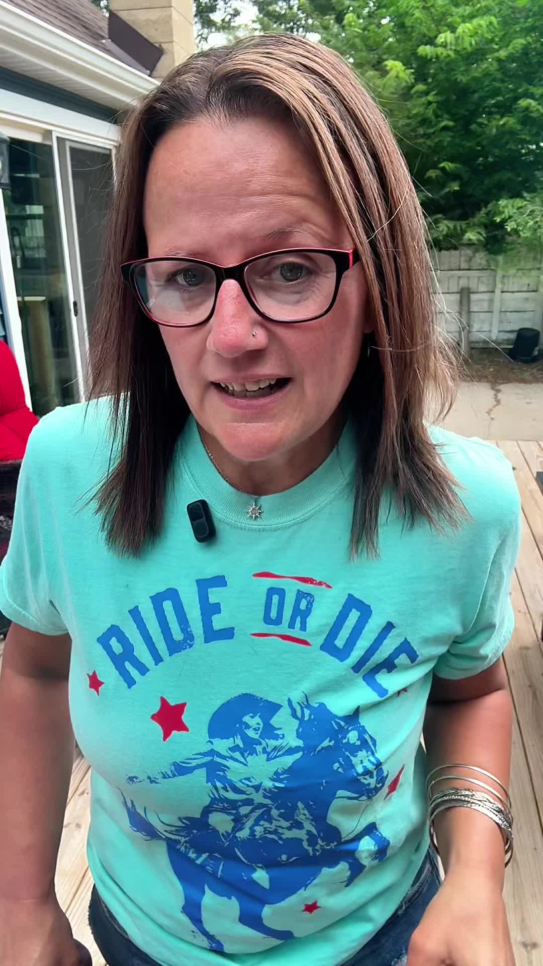 TikTok post by @staciejeanne_ for Dani Morgans. Caption reads: Would you gamble on a mystery Western tee? I did....