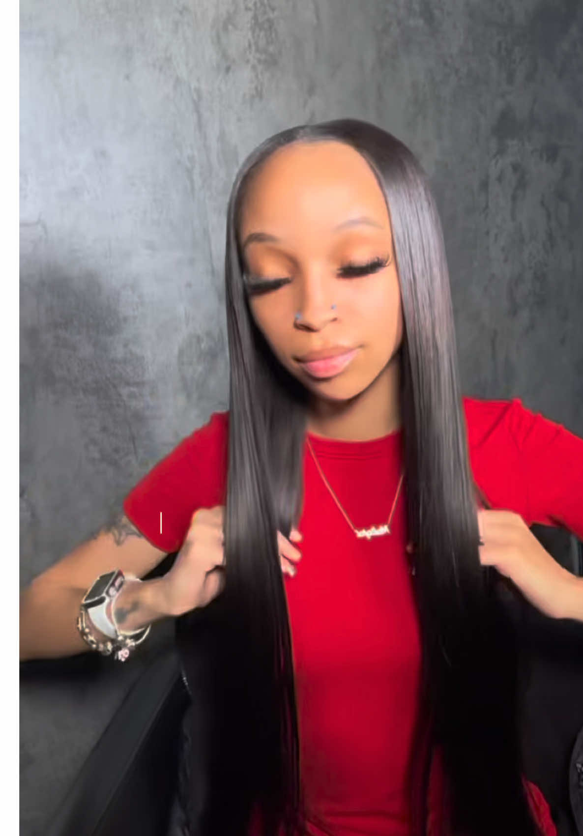 TikTok post by @maliaajai for Ashinehair. Caption reads: [...] @Ashine Global🌎 #Ashine #ashinehair....