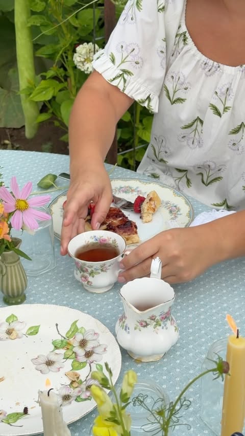 Instagram post by @karris.nissley for Lipton. Caption reads: [...] summer mornings in the garden with....