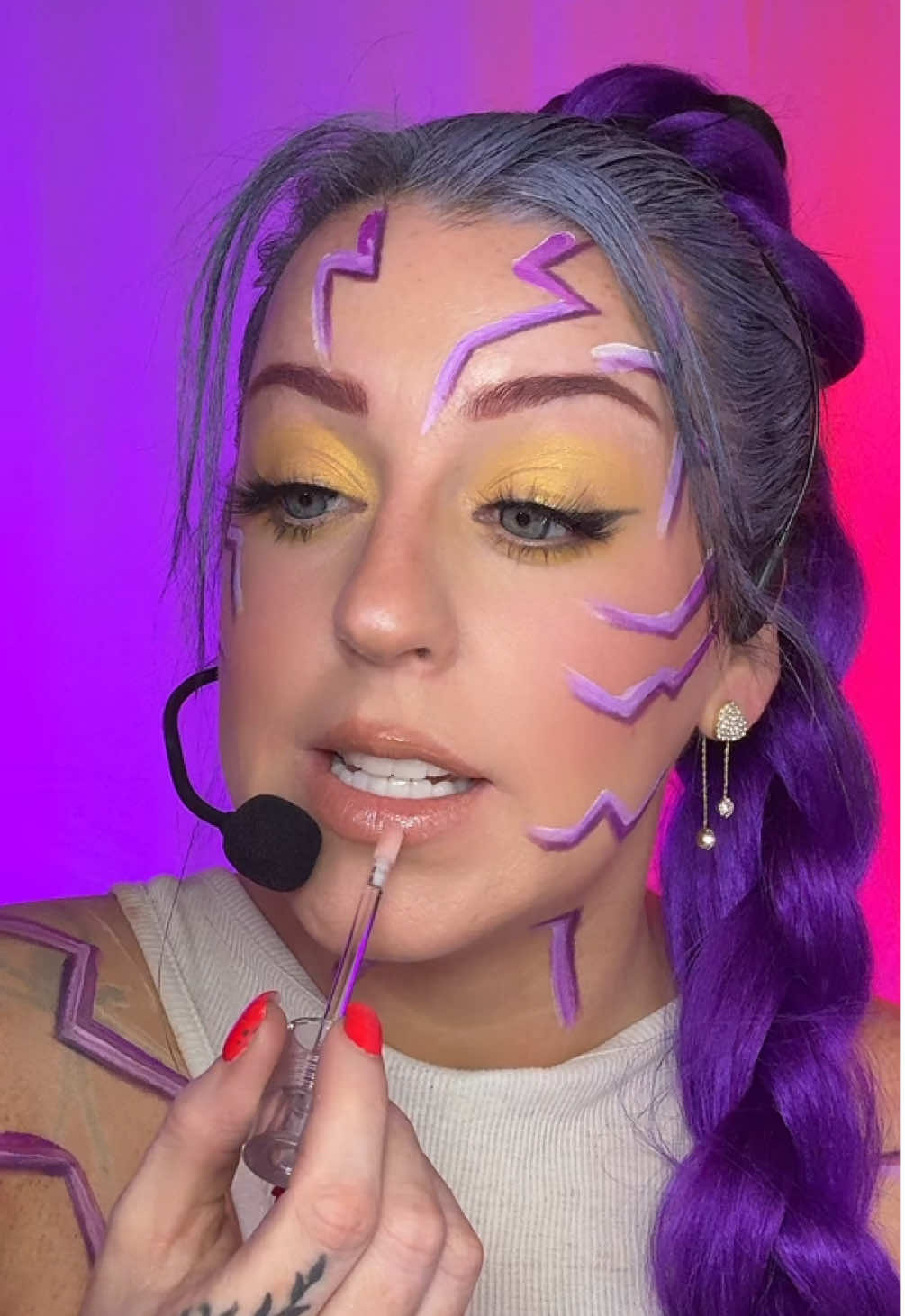 TikTok post by @catchupwithcay for Palladio Beauty. Caption reads: @Palladio Beauty lip glaze serum  • • • •....