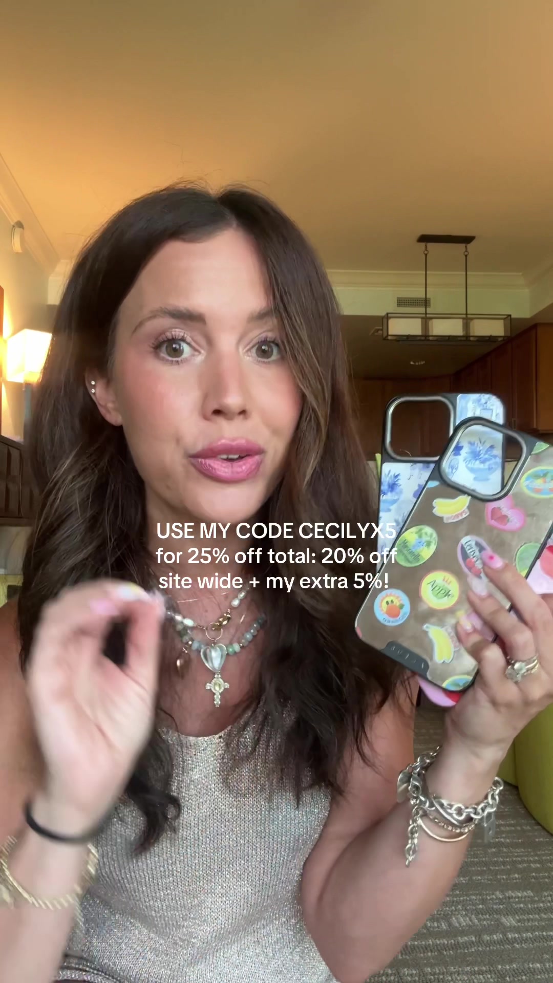 TikTok post by @cecilybauchmann for BURGA. Caption reads: @BURGA is THAT girl for phone cases 🍒💕✨🍋🩵use....
