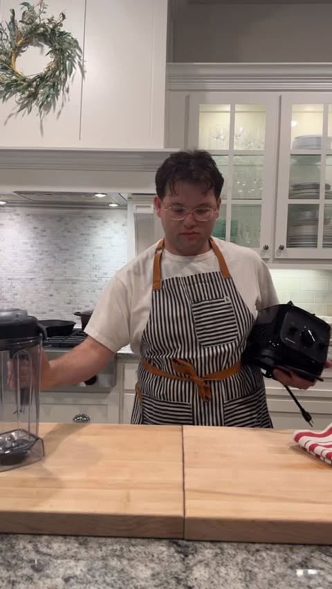 Instagram post by @harry.wwallace for Vitamix. Caption reads: [...] batch of salsa verde made in my @vitamix....