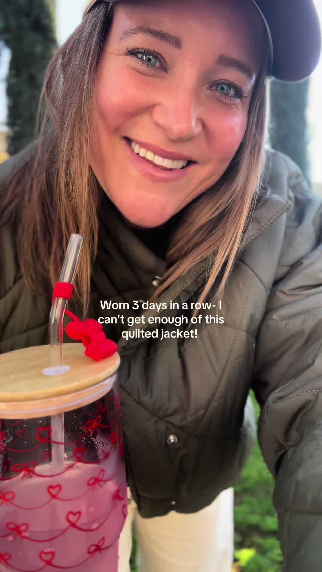 TikTok post by @mamakimeee for Grace Karin US Shop. Caption reads: [...] price? Obsessed with this jacket! @Grace....