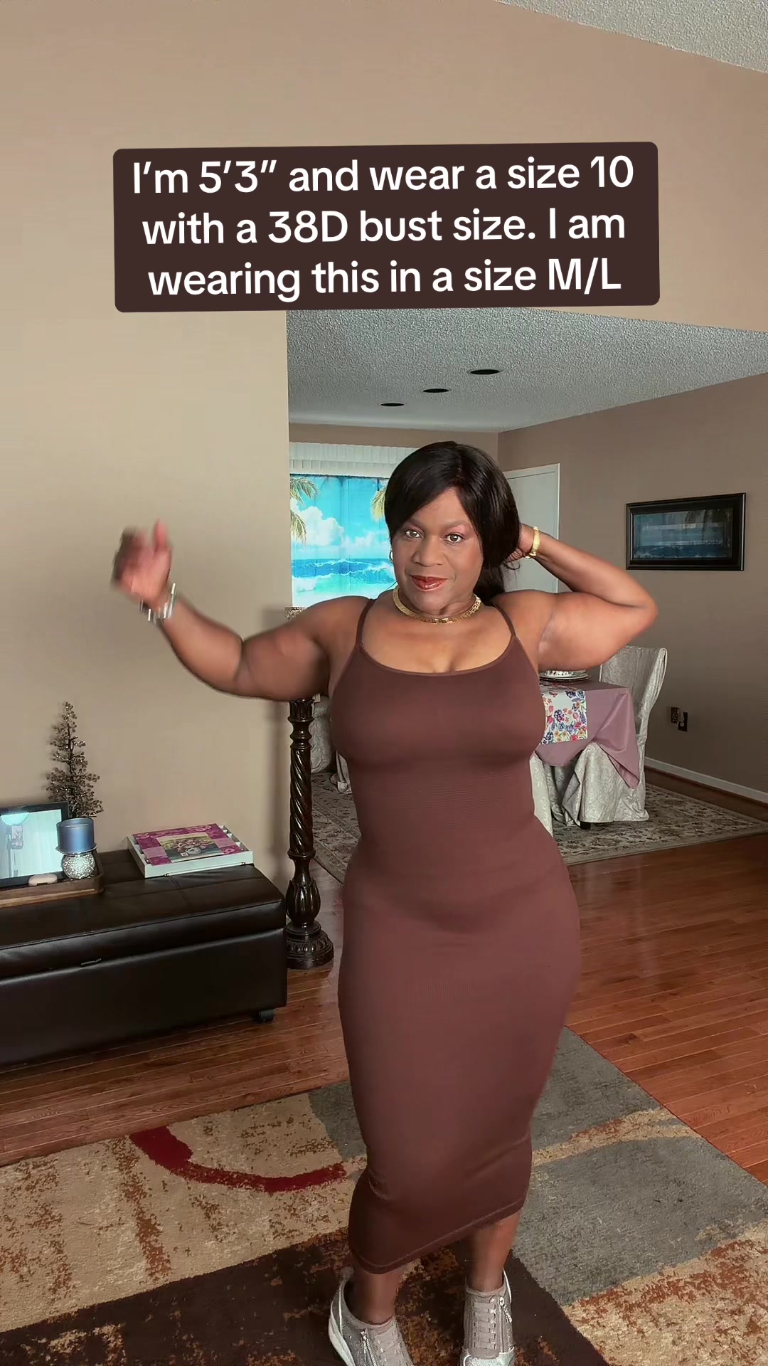 TikTok post by @fitmom_68 for Lover-Beauty LLC. Caption reads: Ladies! This dress is hot!🔥 If you’re looking for....