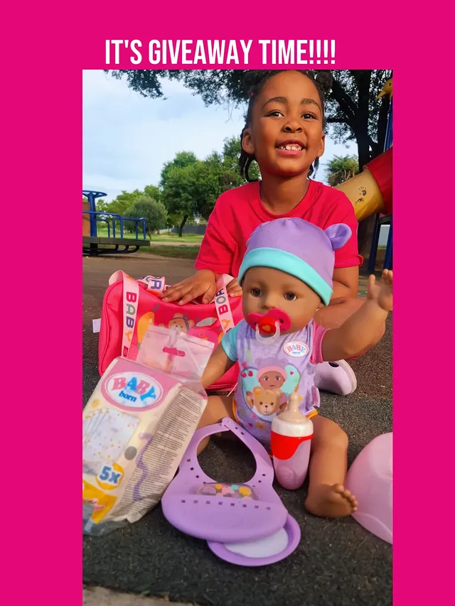 Instagram post by @vuyoxaba_ for Prima Toys. Caption reads: [...] at R1,199.99! To enter: ✔️ Follow @PrimaToys....