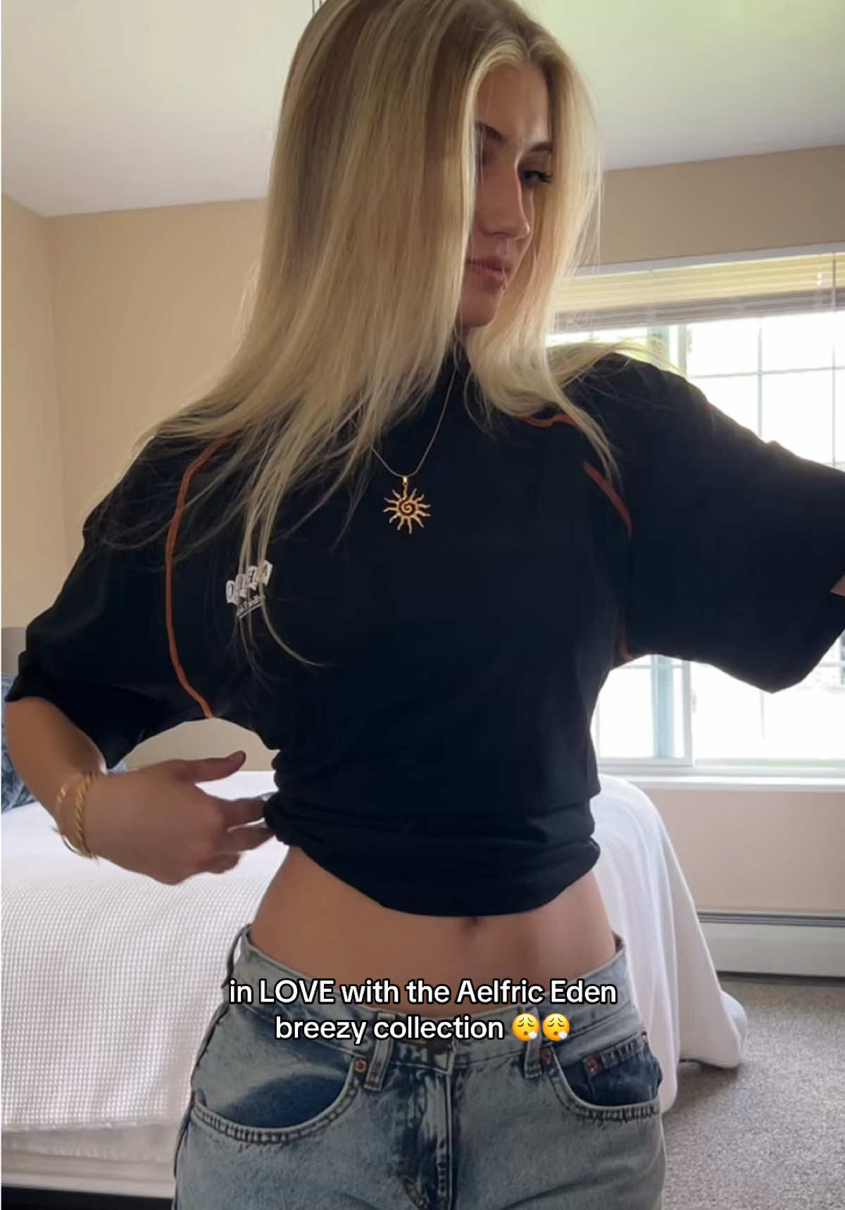 TikTok post by @mercy.faustina for Aelfric Eden. Caption reads: [...] use code meя25 for 25% off 😙😙....
