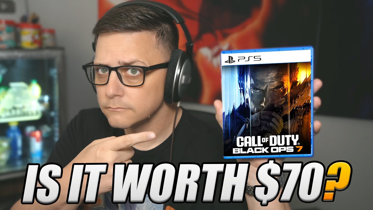 YouTube post by @JGOD for KontrolFreek. Caption reads: Black Ops 7: Worth $70 or Not?.