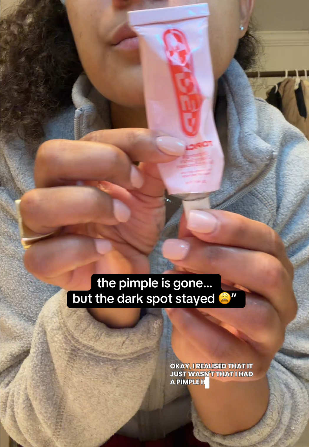 TikTok post by @carollynndesigns for TOPICALS. Caption reads: Tired for dark spots faded by topicals will help....