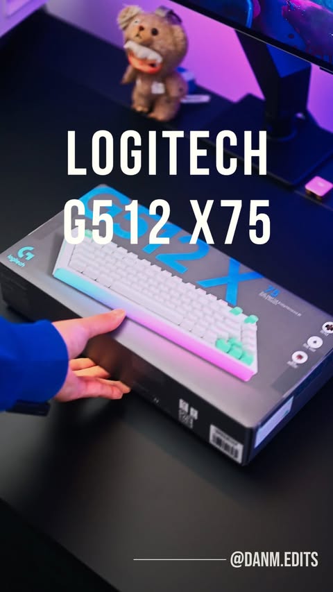 Instagram post by @danm.edits for Logitech G. Caption reads: [...] with the best of both worlds 🤩 @logitechg....