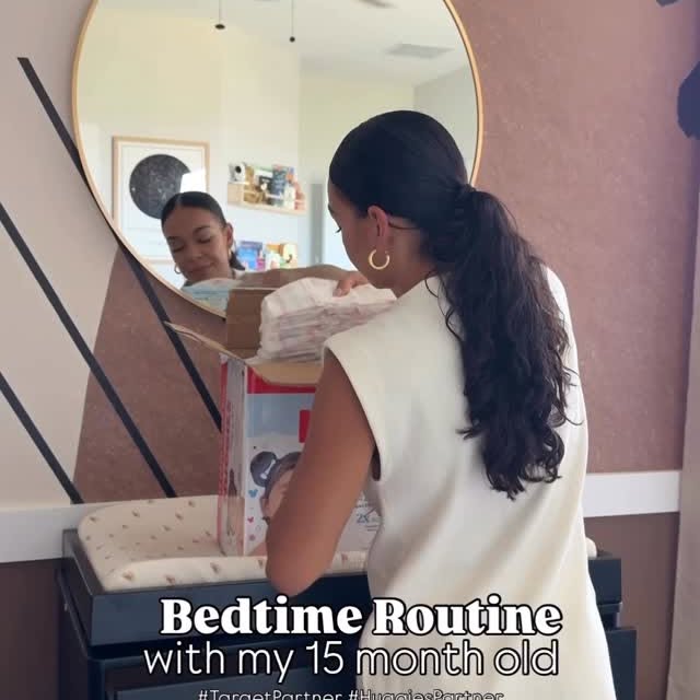 Instagram post by @greeneyesgoldsoul for Huggies. Caption reads: #ad Back home to our routines 🥰🫶🏽 An underrated....