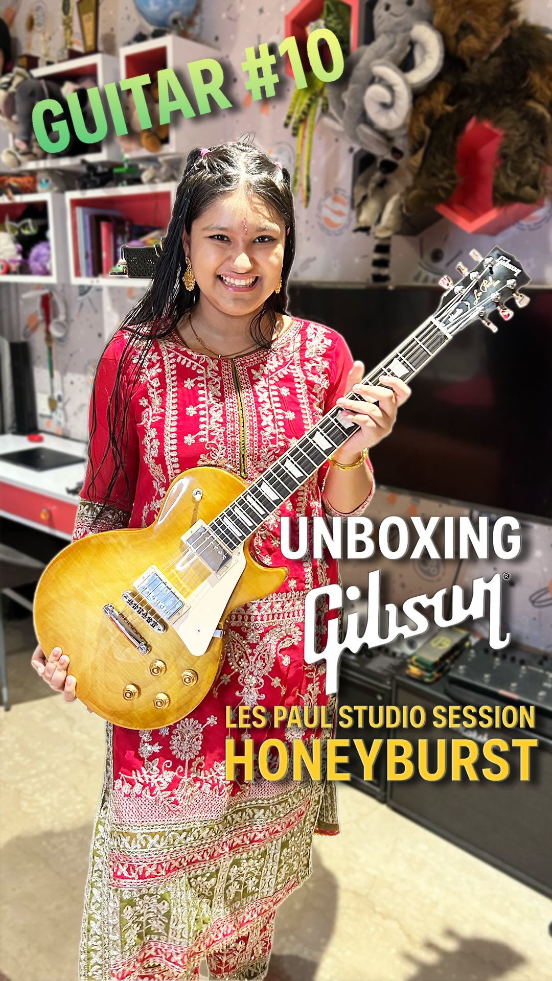 Instagram post by @mayaneelakantan for Gibson. Caption reads: Gibson Graduation Gift (Gibson G3 2025) - [...].