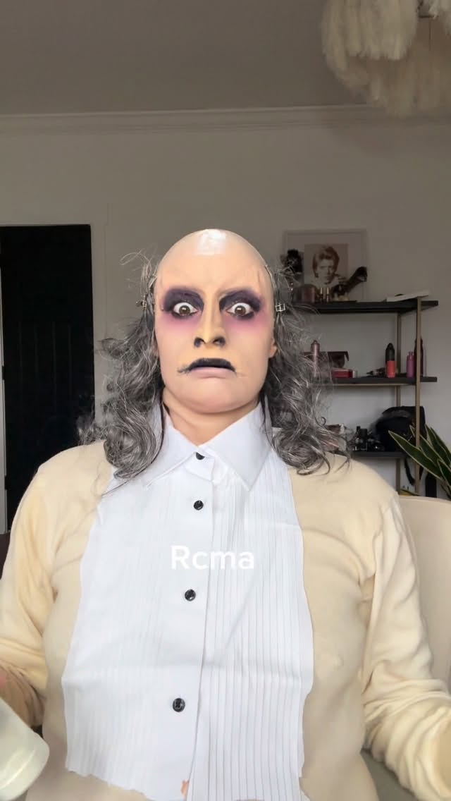 Instagram post by @jessicacmua for RCMA Makeup. Caption reads: It’s so much scarier with no music and just....