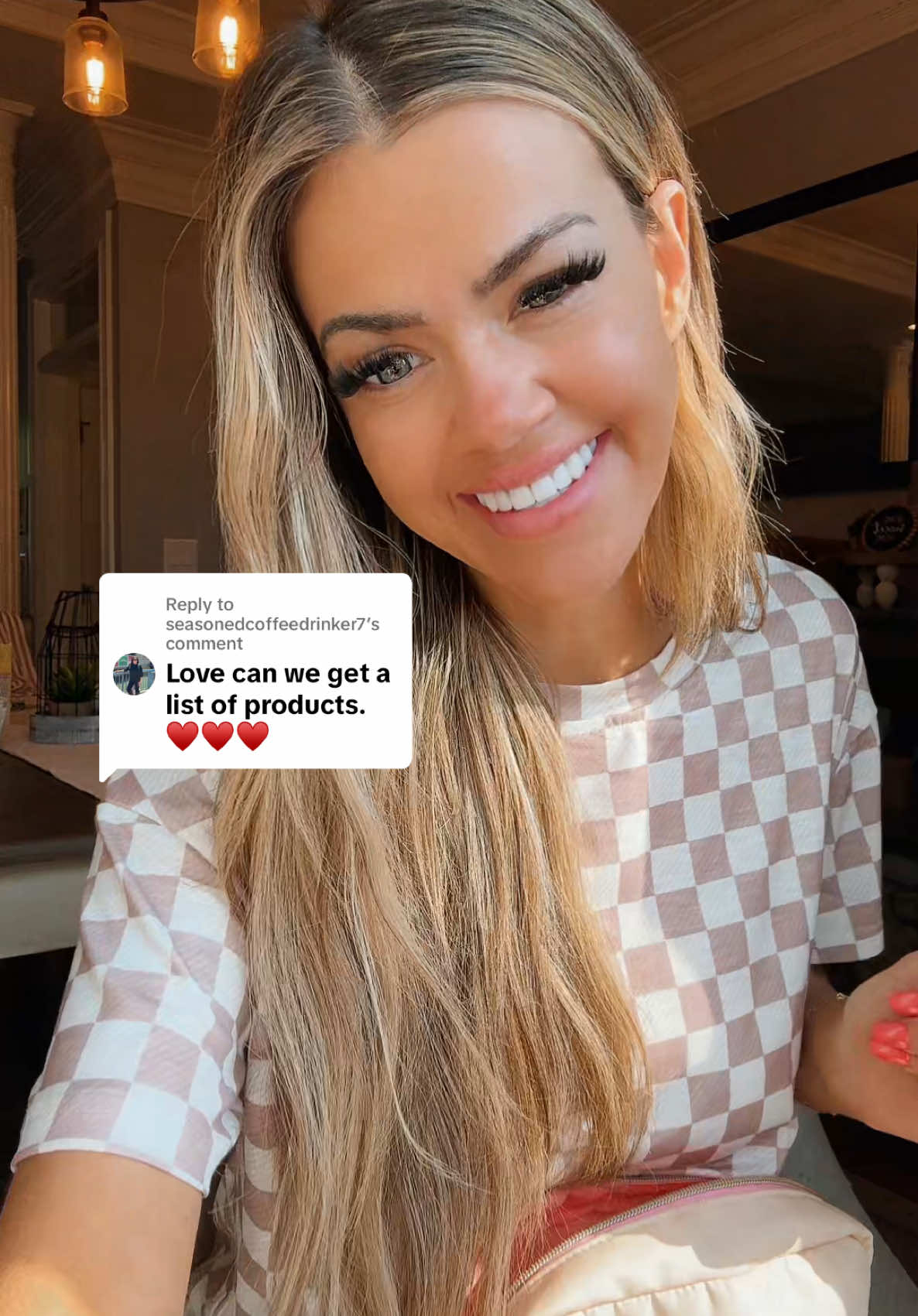 TikTok post by @adrianegweyn for Too Faced. Caption reads: Replying to @seasonedcoffeedrinker7 Keeping it....