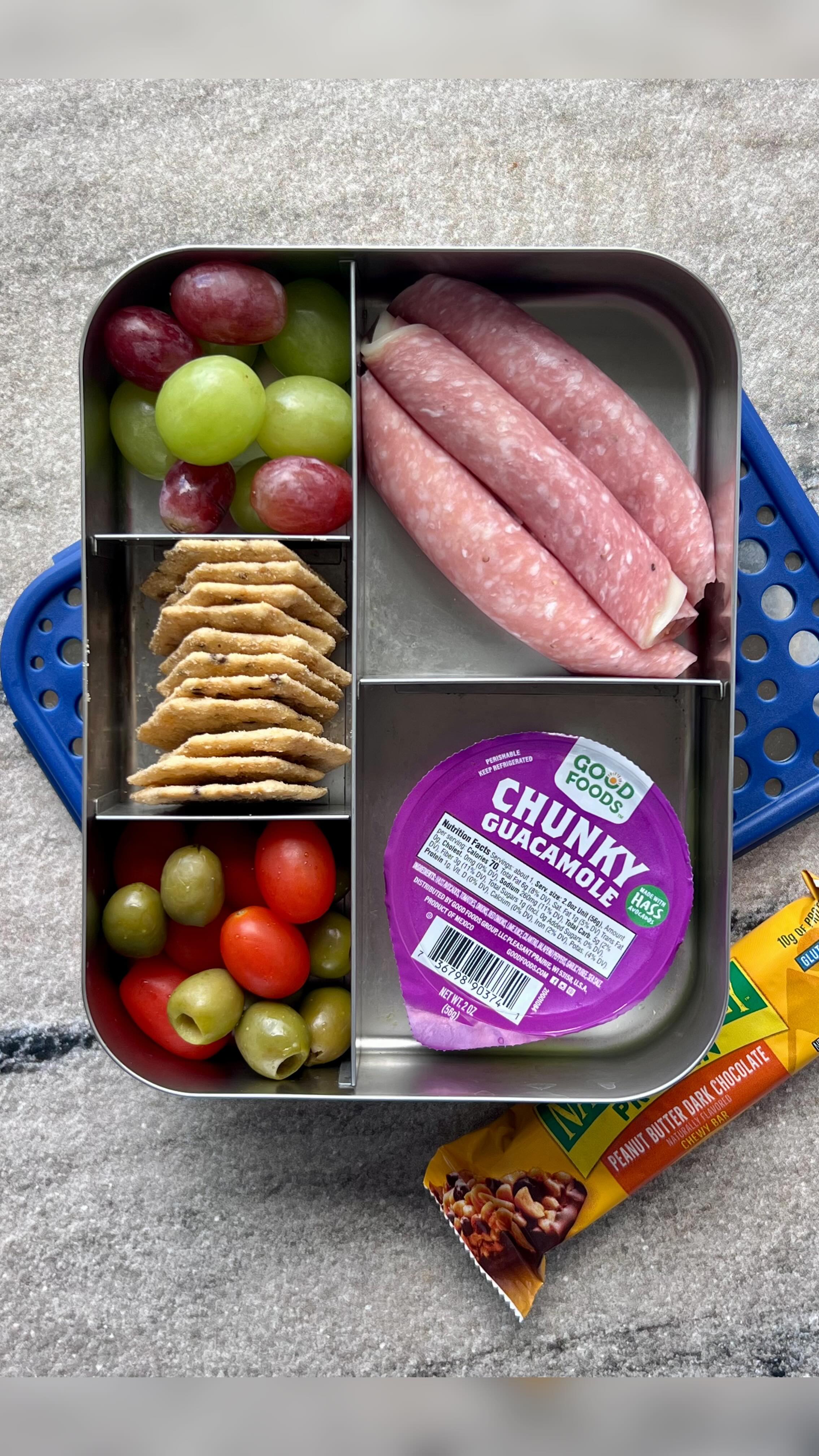 Instagram post by @lunchboxmafia for Good Foods. Caption reads: Snacks or Lunch? ⤵️

Salami + Provolone roll ups....