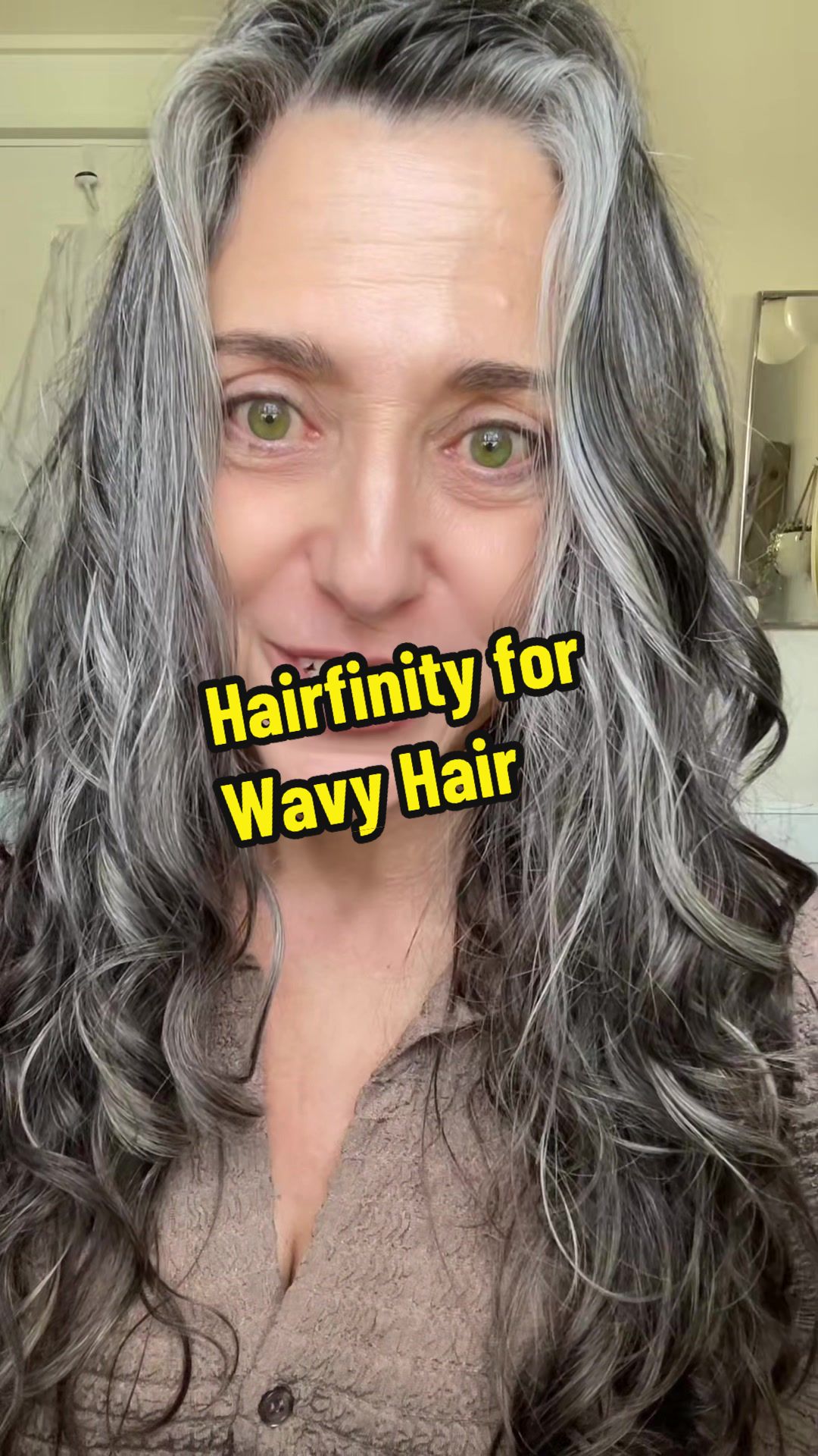 TikTok post by @grayawhile for Hairfinity. Caption reads: [...] hair! An amazing TikTok shop find!....