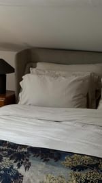 Instagram post by @danielatascayork for Layered Lounge. Caption reads: [...] found love for my bedroom thanks to....