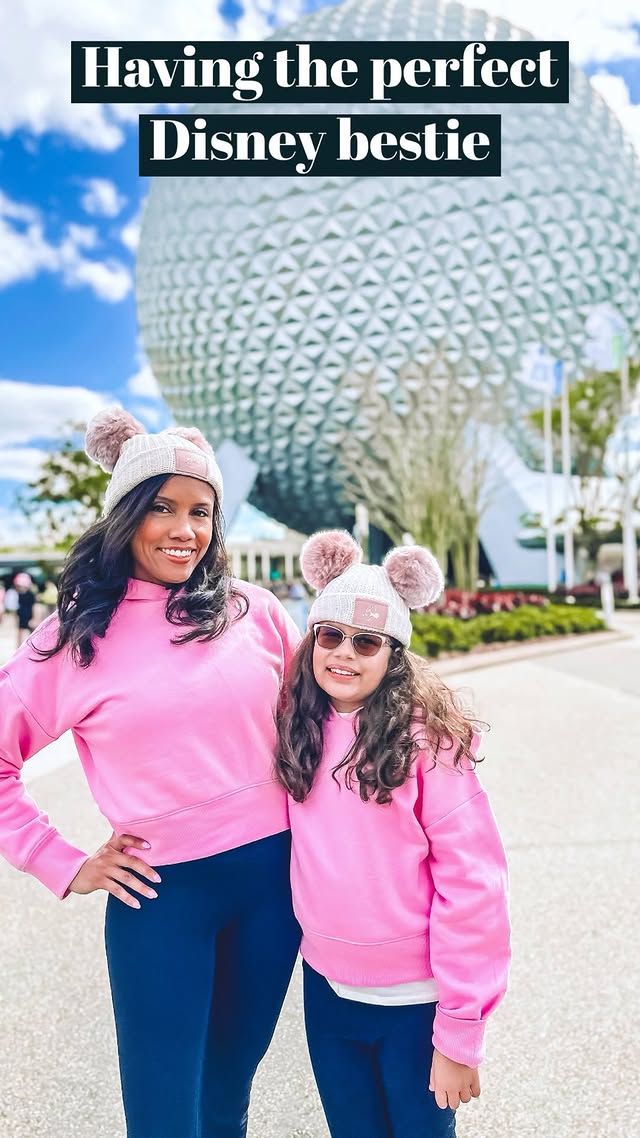 Instagram post by @mrs.everydaymommy for Love Your Melon. Caption reads: Matching with my mini in the @loveyourmelon Disney....