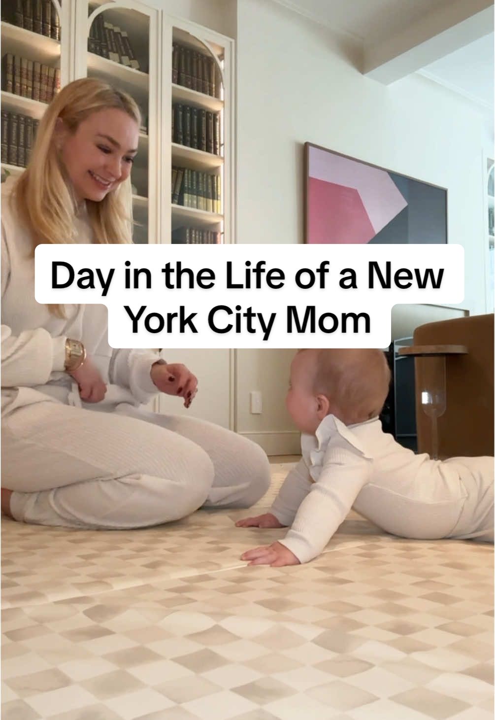 TikTok post by @onelitmama_ for the House of Noa. Caption reads: Sundays on the Upper East Side with @the House of....