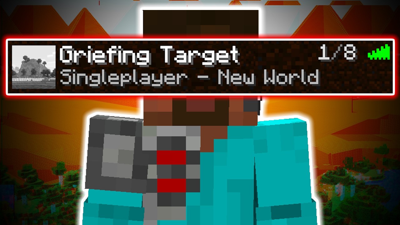 YouTube post by @TheMisterEpic for Ekster. Caption reads: Your Singleplayer Minecraft Worlds Can Now be....