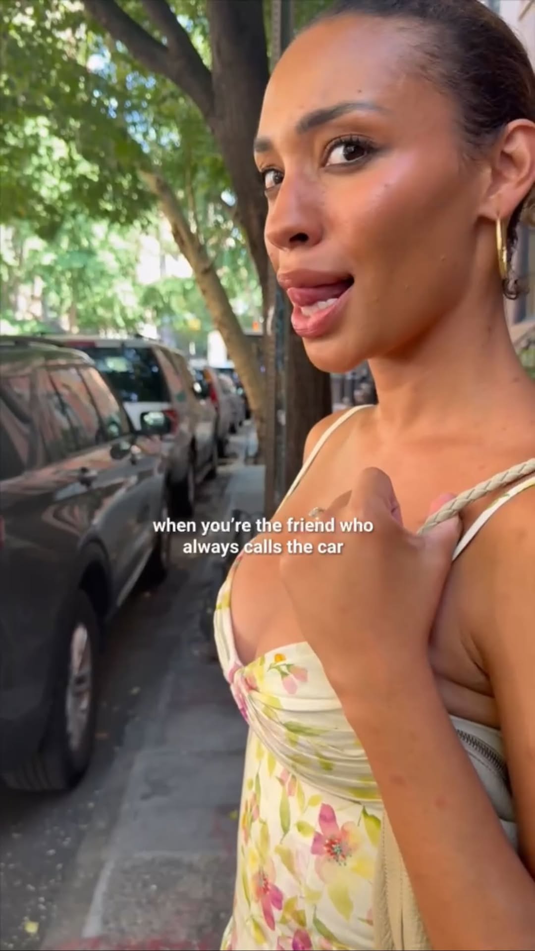 Instagram post by @taryndelaniesmith for Lyft. Caption reads: Like... bestie, not to make things awkward but....