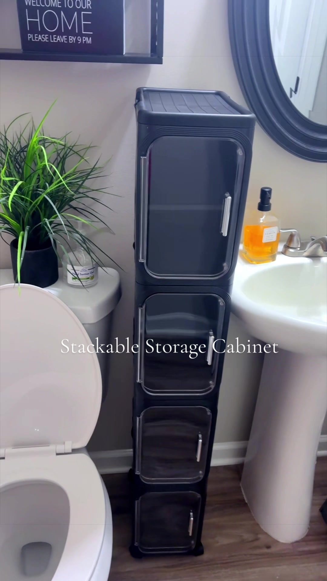 TikTok post by @_t10104 for UFORU NEST. Caption reads: @UFORU NEST this 4 layer Cabinet Set is perfect....