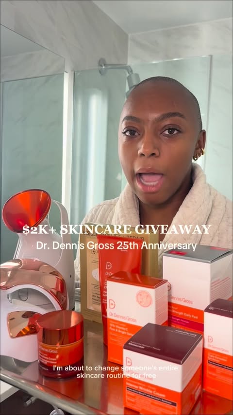 Instagram post by @itskaidenise for Dr Dennis Gross. Caption reads: To kick off the holiday season and to celebrate 25....