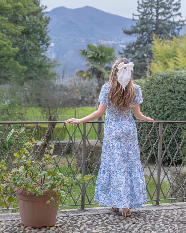 Instagram post by @theladyandthebow for Chicwish. Caption reads: [...] for lingering ✨ Dress kindly gifted by....