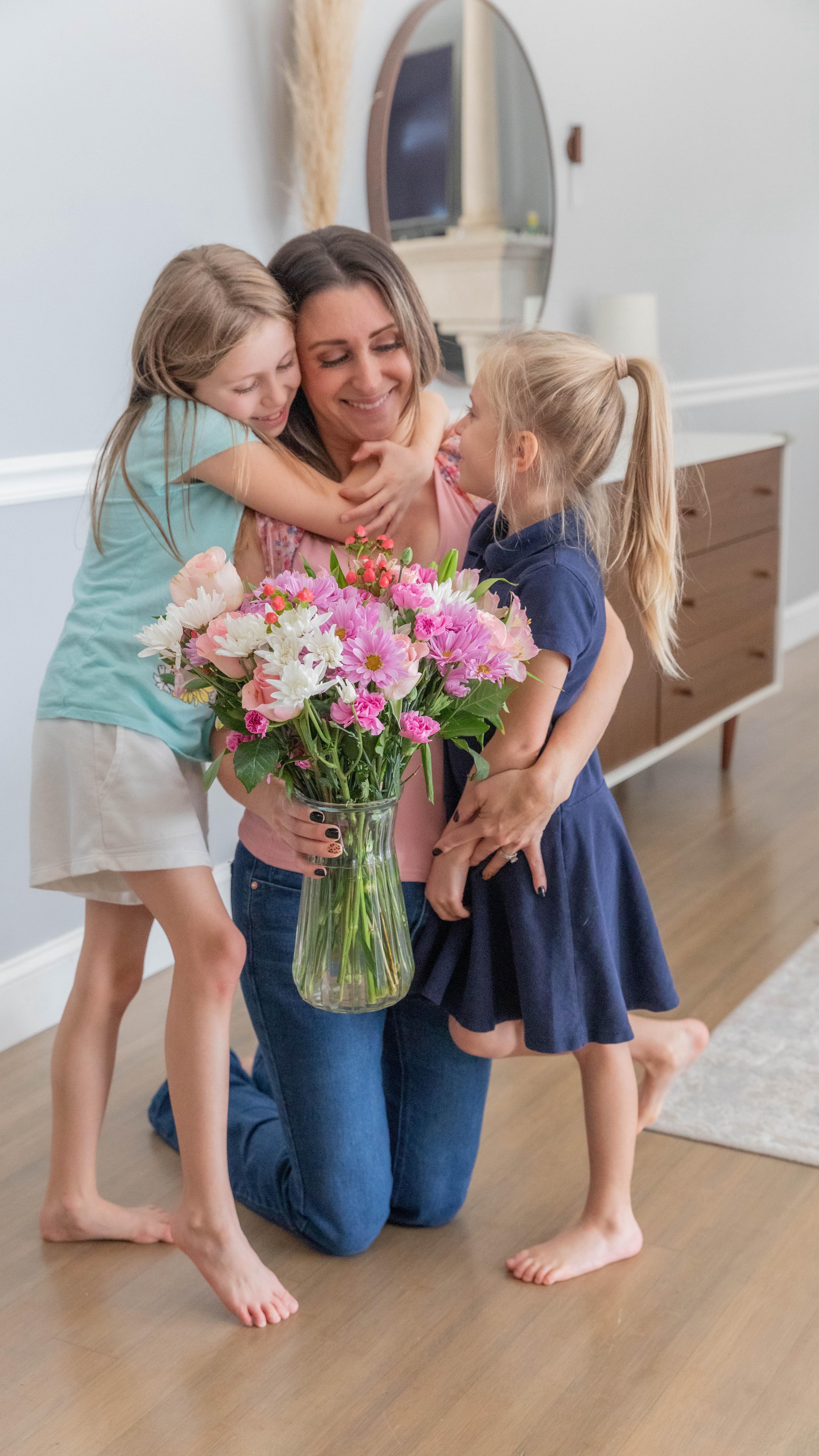 Instagram post by @mommareview for 1800Flowers. Caption reads: #ad | For my upcoming 40th birthday, my husband....