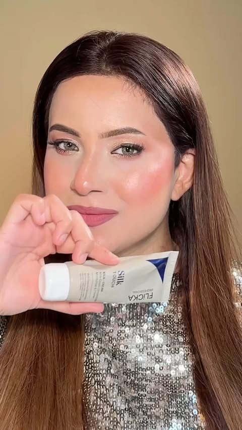 Instagram post by @gauristyles for Flicka Cosmetics. Caption reads: [...] finish I’m obsessed with! 🤍 from....