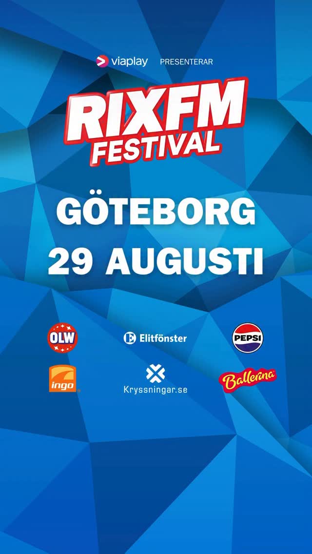 Instagram post by @rixfmfestival for Pepsi NL. Caption reads: [betalt samarbete] Vi är så laddade inför RIX FM....