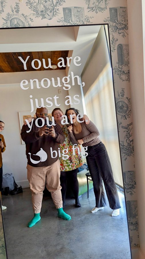 Instagram post by @textmebackpod for Big Fig Mattress. Caption reads: These 3 😍😍😍 

Listen to @textmebackpod dropping....